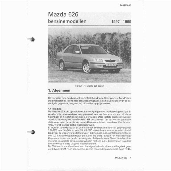 Mazda 626 Vraagbaak losbladig 1997-1999 #1 Nederlands, Ophalen of Verzenden, Gelezen, Mazda