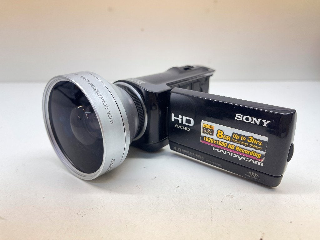 SONY HDR-CX105E Full HD + Grip + wide lens, Full HD, N, N, 20x of meer