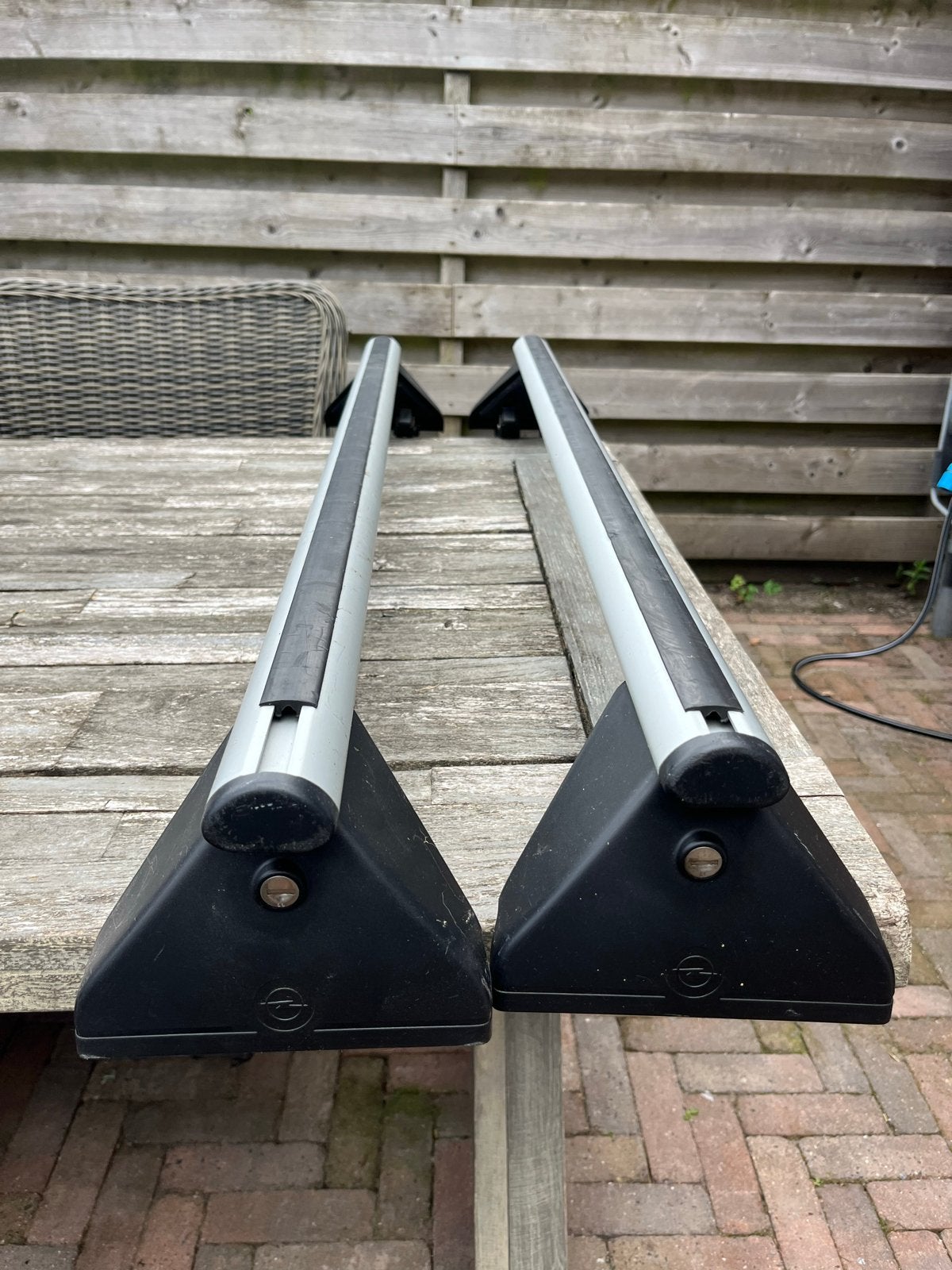 Opel dakdragers met slot - Gebruikt, Auto diversen, Dakdragers, Ophalen of Verzenden, Gebruikt