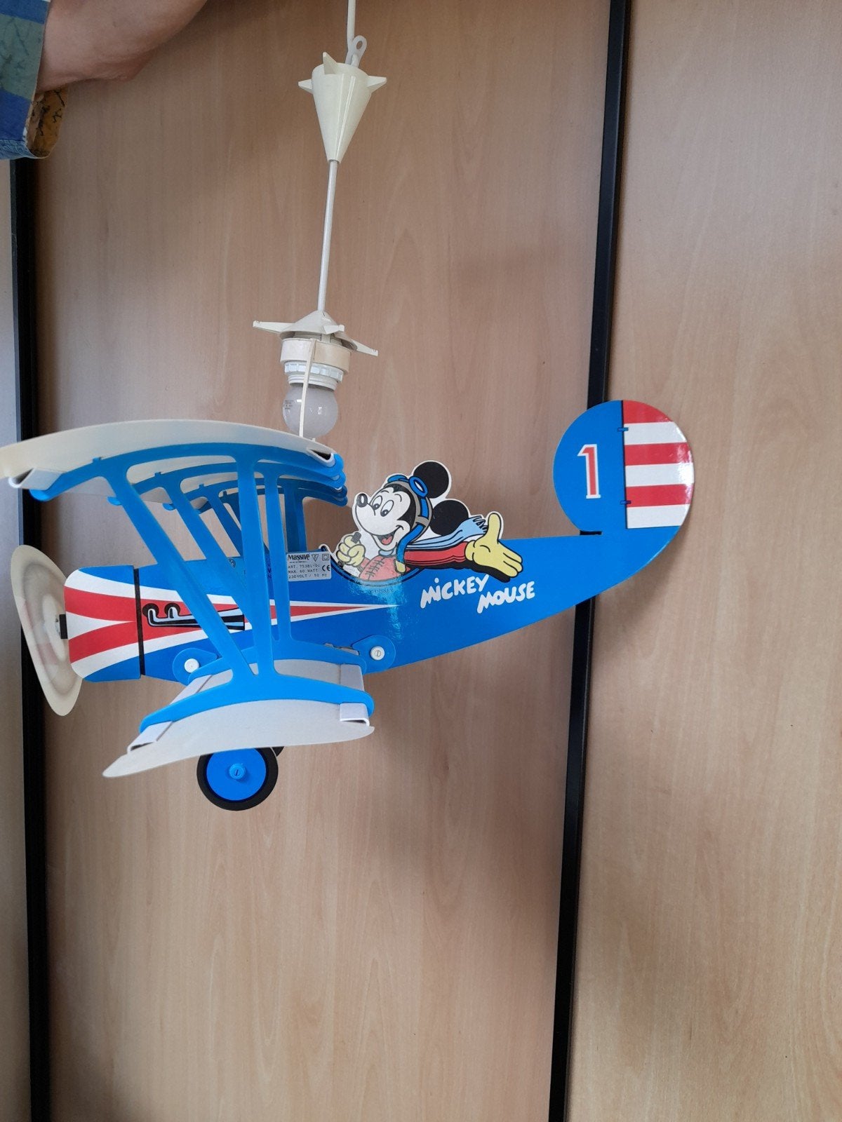 Hanglamp vliegtuig met Mickey Mouse voor kinderkamer, Ophalen, Mickey Mouse, Beeldje of Figuurtje