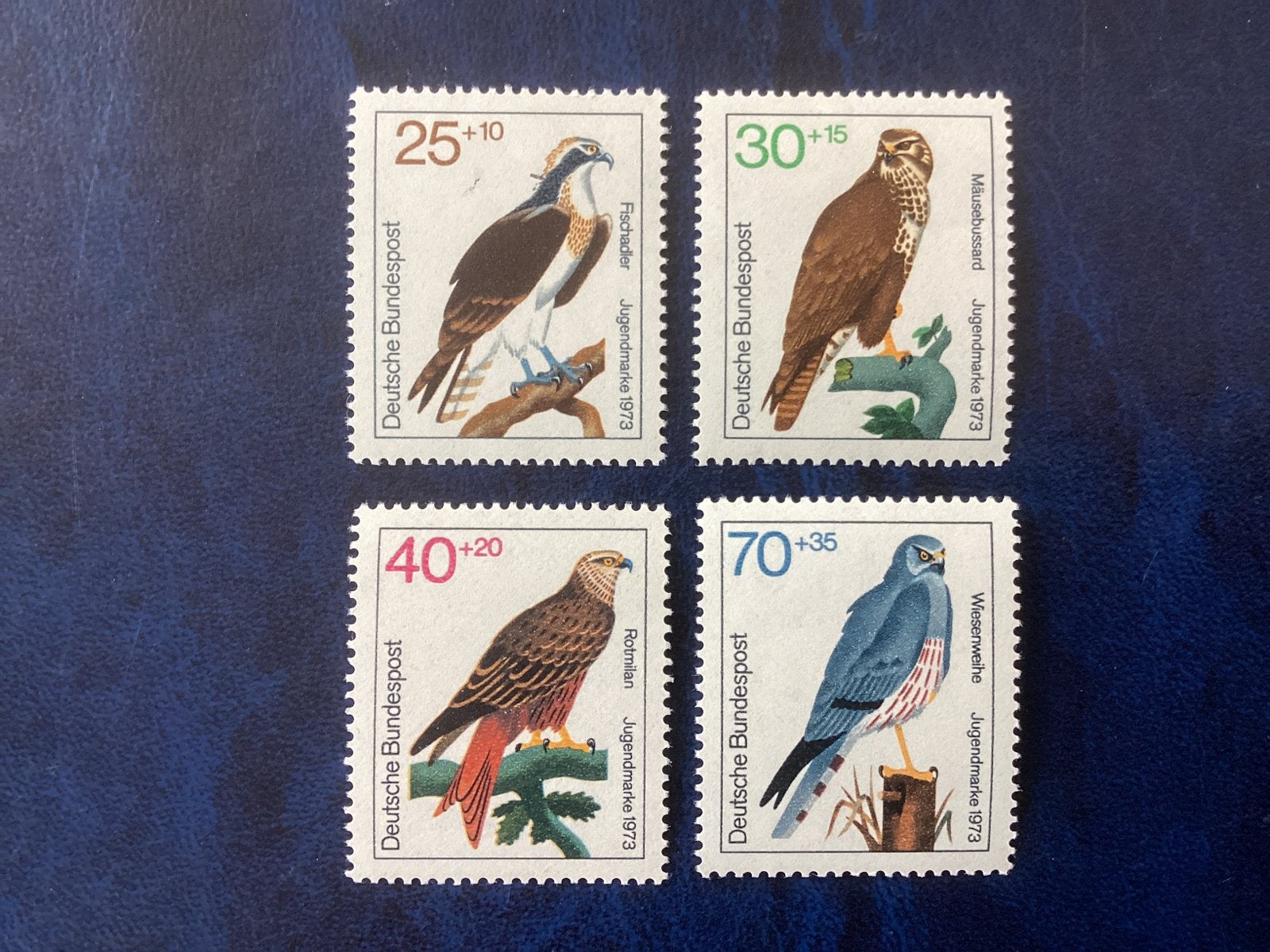 Duitse Bundespost Jeugdmarke 1973 - Vogels postfris, Ophalen of Verzenden, BRD, Gestempeld