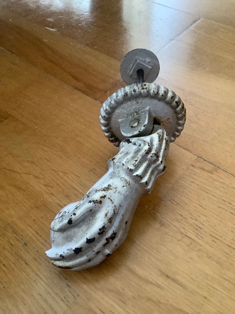 Victoriaanse vintage deurklopper hand, Ophalen