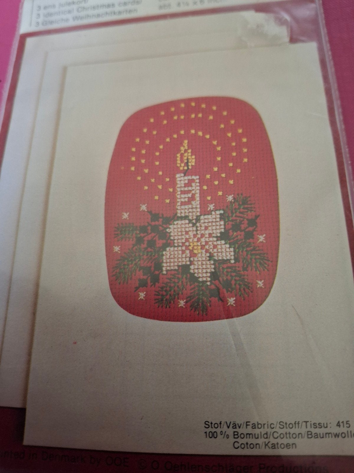 2 kerstkaarten, Ophalen of Verzenden, Borduurpakket