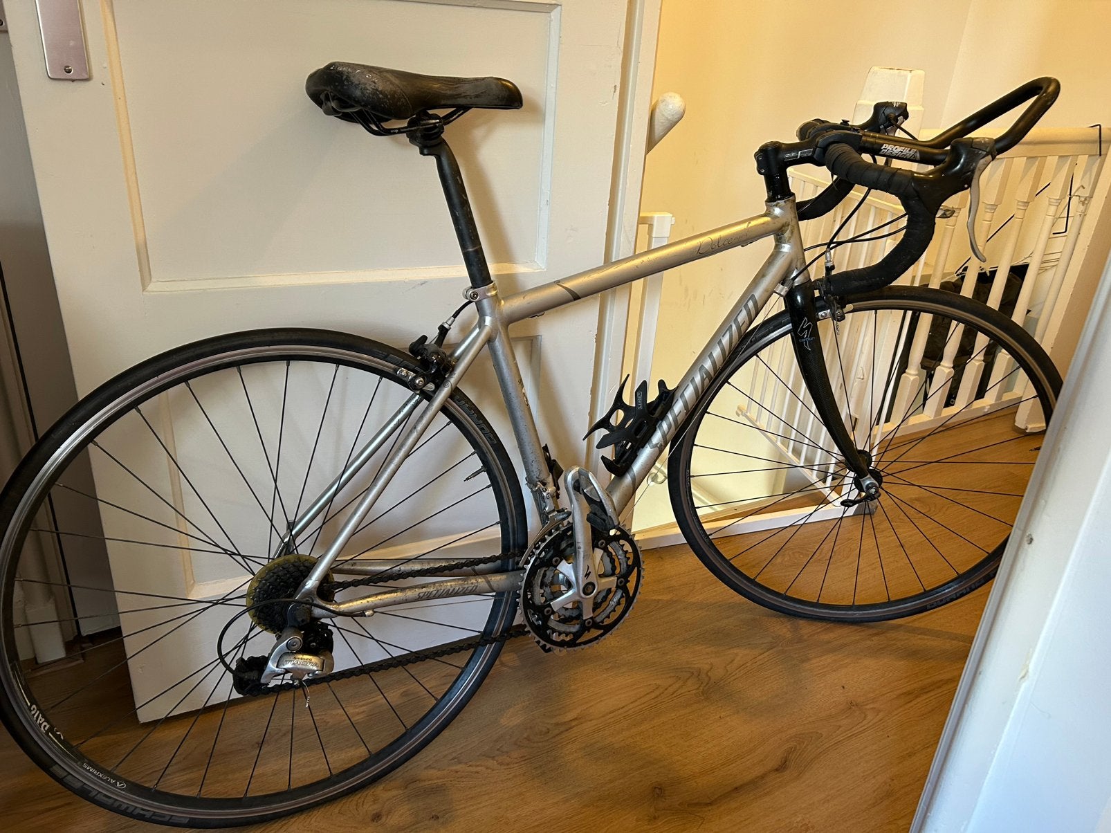 Specialized racefiets grijs, Fietsen en Brommers, Fietsen | Racefietsen, Gebruikt, Velgrem, Aluminium, Minder dan 49 cm