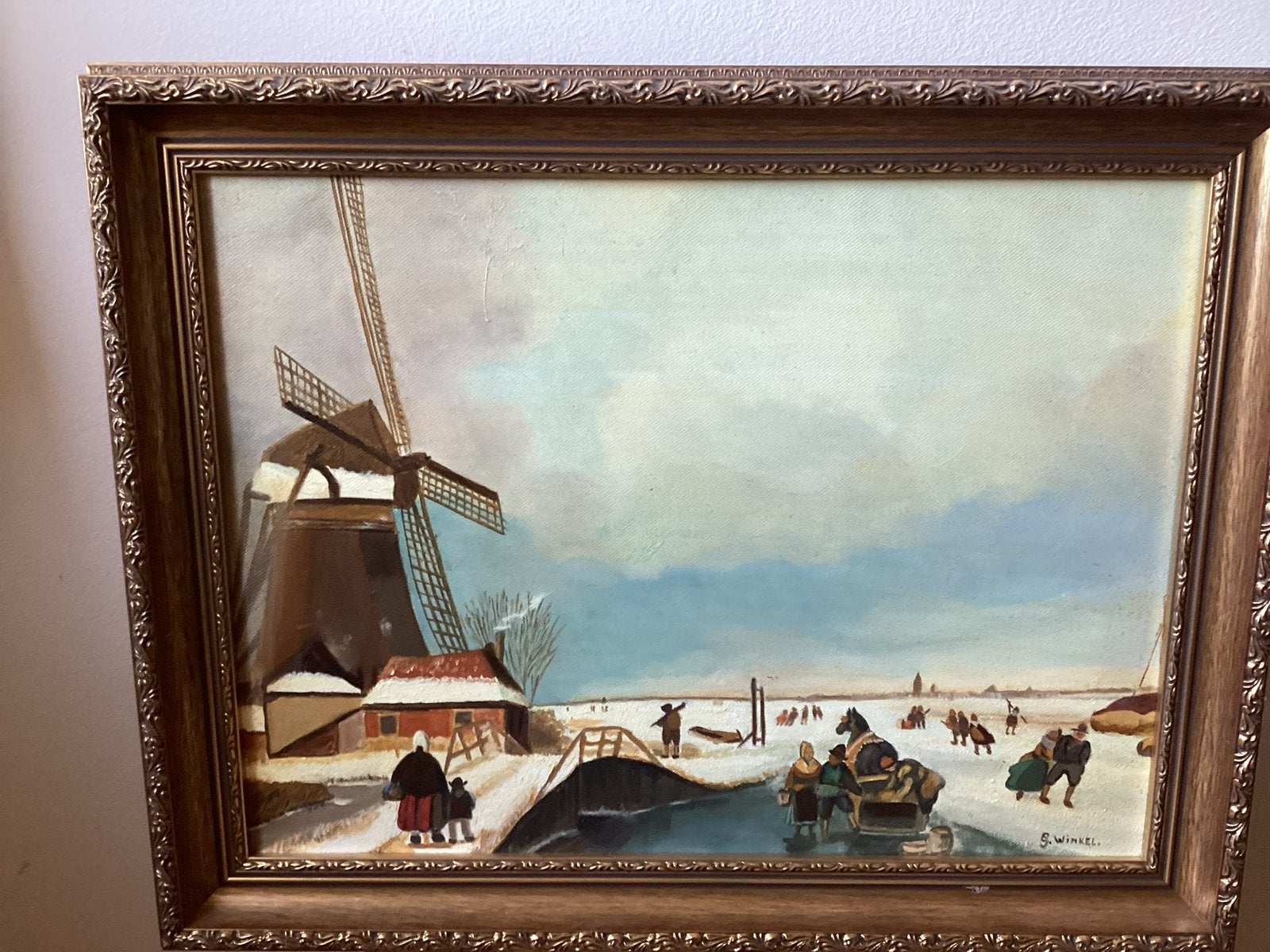 Schilderij van G Winkel, Ophalen of Verzenden