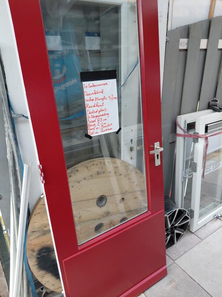 Schuurdeur tuindeur keukendeur achterdeur balcondeur 211 83, Doe-het-zelf en Verbouw, Deuren en Horren, Ophalen, Gebruikt, 80 tot 100 cm