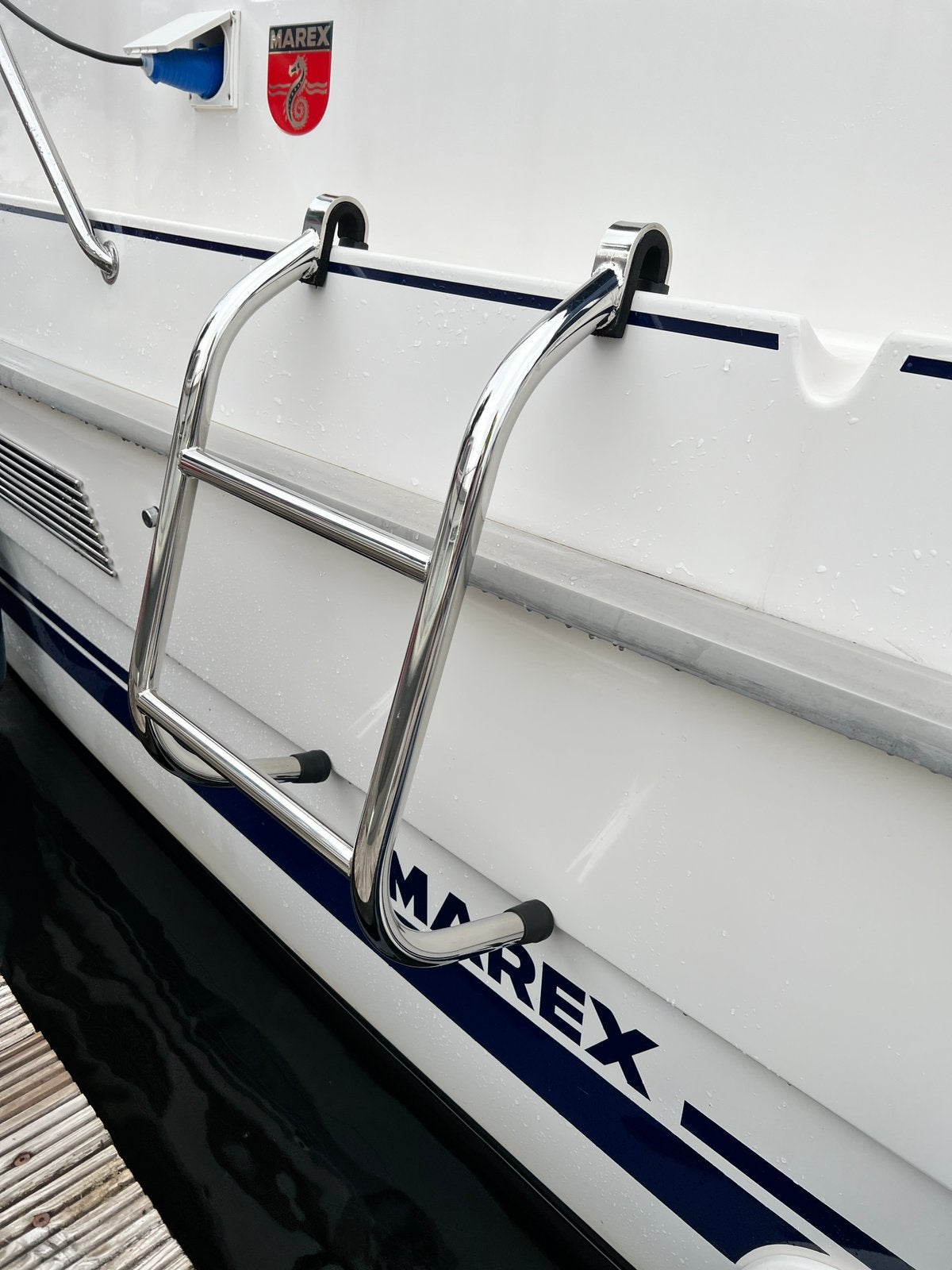Op maat handgemaakt zwaar verchroomde boottrap oa Marex 280, Ophalen of Verzenden, Zo goed als nieuw, Overige typen