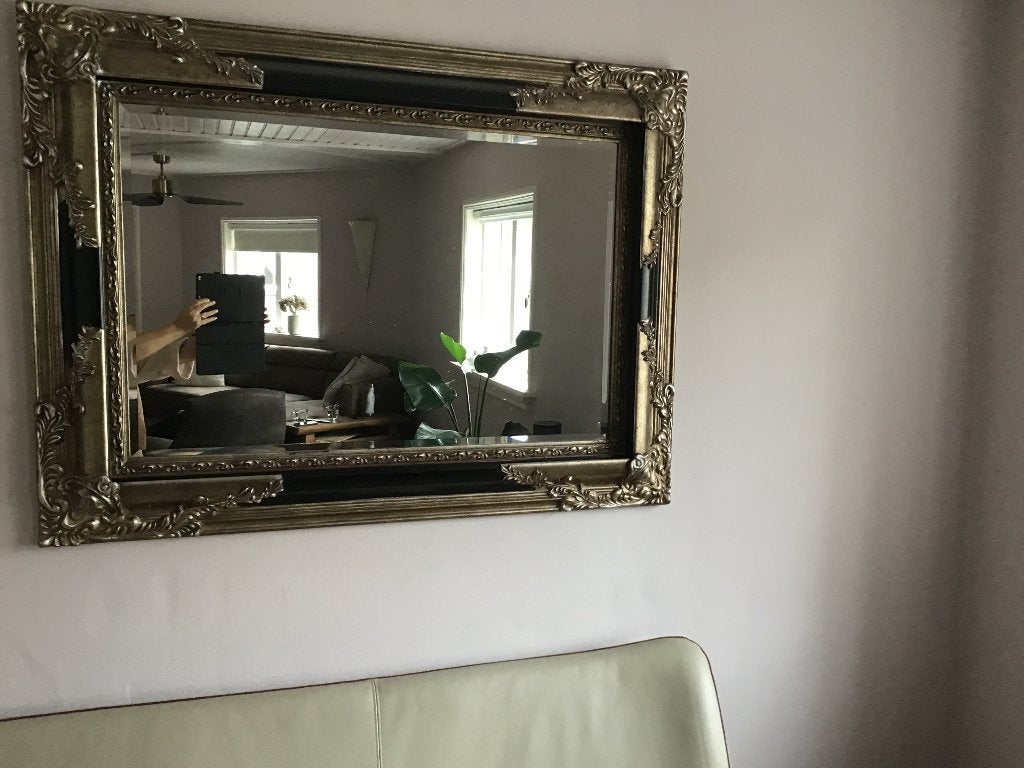 Spiegel, Huis en Inrichting, Woonaccessoires | Spiegels, Ophalen, Zo goed als nieuw, Minder dan 100 cm, Rechthoekig