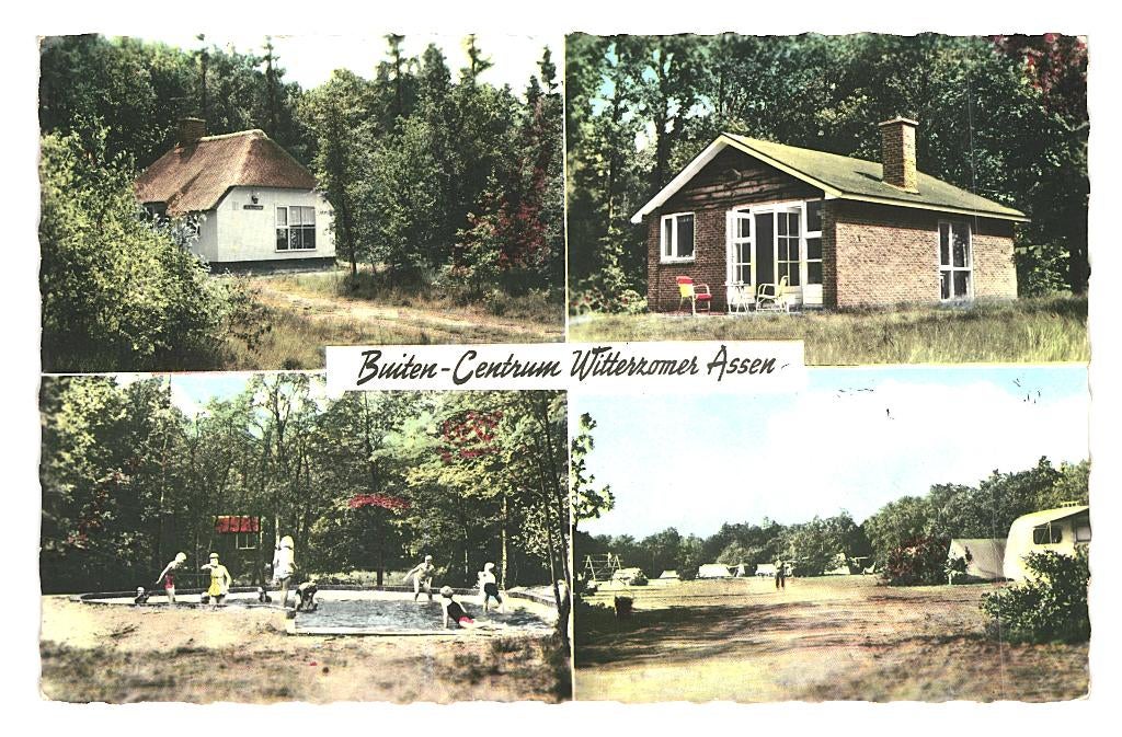 946748 Assen 1965 Buitencentrum Witterzomer zegel afgeweekt, Ophalen of Verzenden, 1960 tot 1980, Gelopen, Drenthe