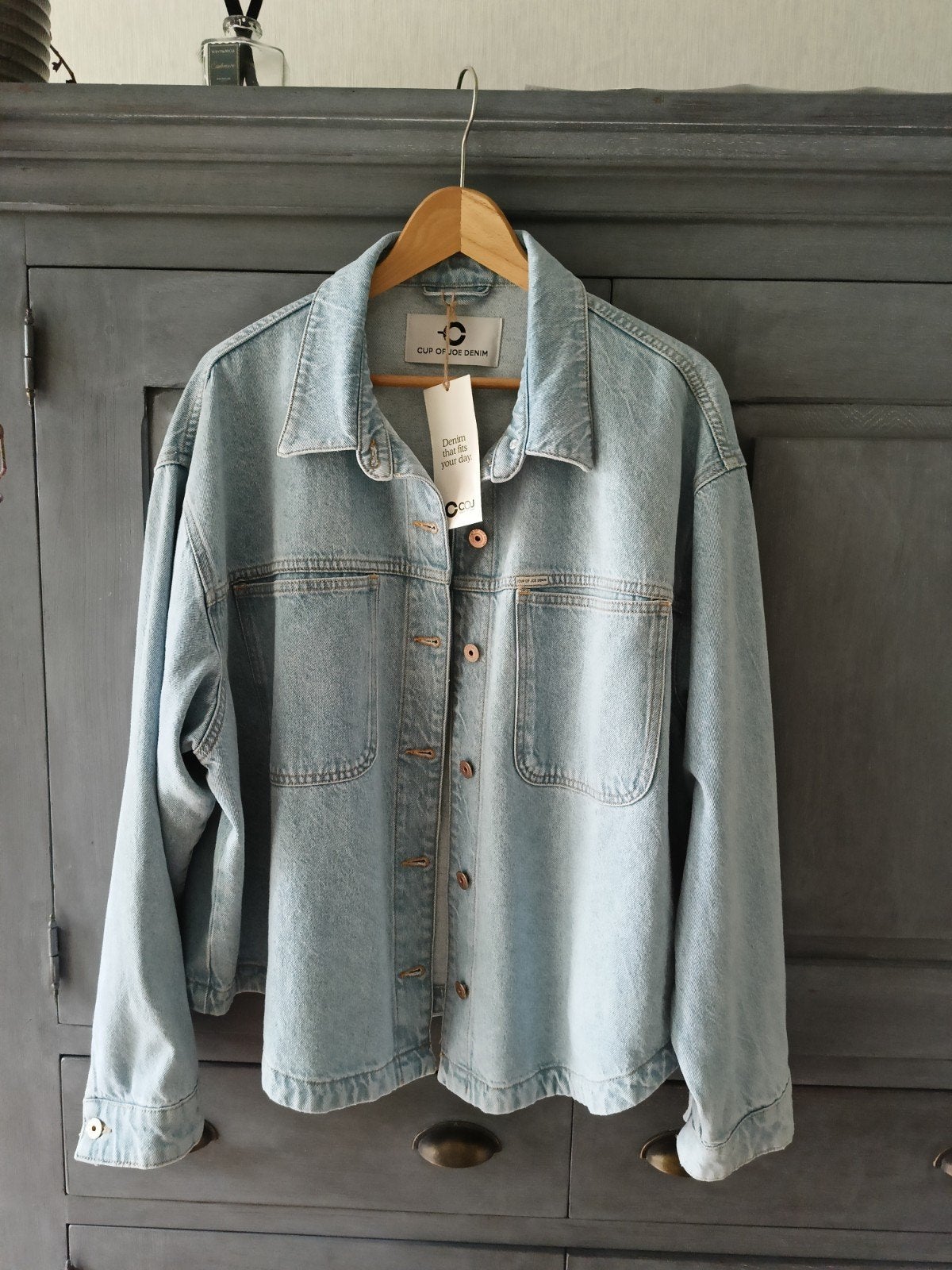 Cup of Joe Denim spijkerjas -Nieuw- Oversized - Maat XL, Cup of Joe Denim, Ophalen of Verzenden, Maat 46/48 (XL) of groter, Blauw