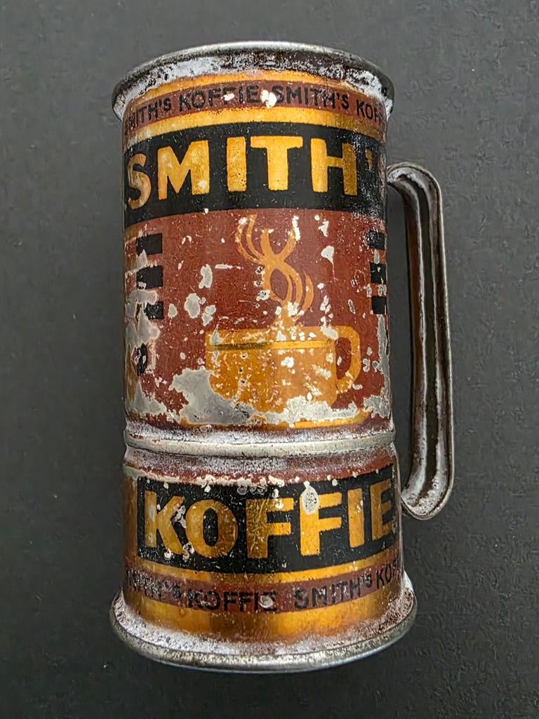 Zeldzaam oud koffieloodje maatschepje van Smith's koffie, Ophalen of Verzenden, Gebruikt, Reclamebord
