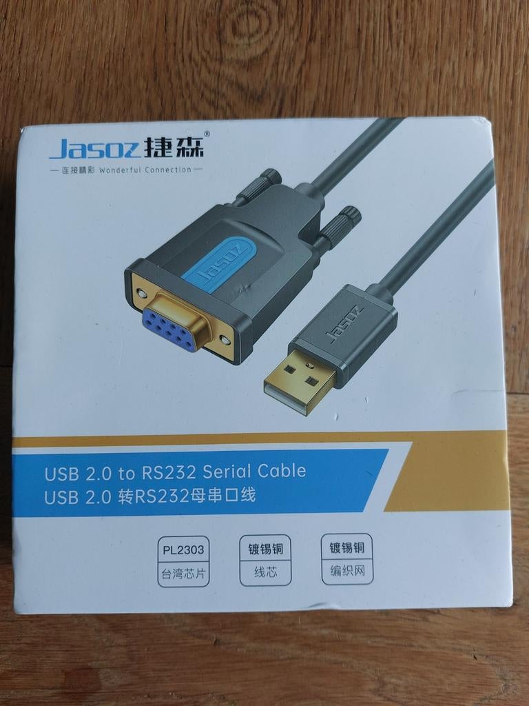 JASOZ USB 2.0 naar RS232 Seriële Kabel (1.5m), Ophalen of Verzenden, Nieuw