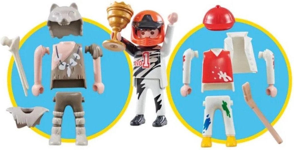 Playmobil Multi Play holbewoner/coureur/schilder 9854, NIEUW, Kinderen en Baby's, Speelgoed | Playmobil, Ophalen of Verzenden