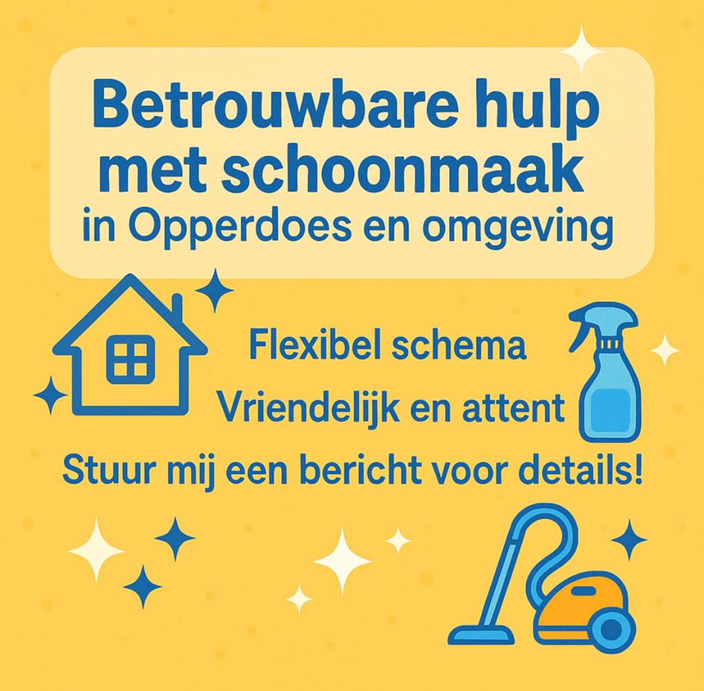 Betrouwbare schoonmaakster beschikbaar, Vacatures, Vanaf 10 jaar, Overige vormen