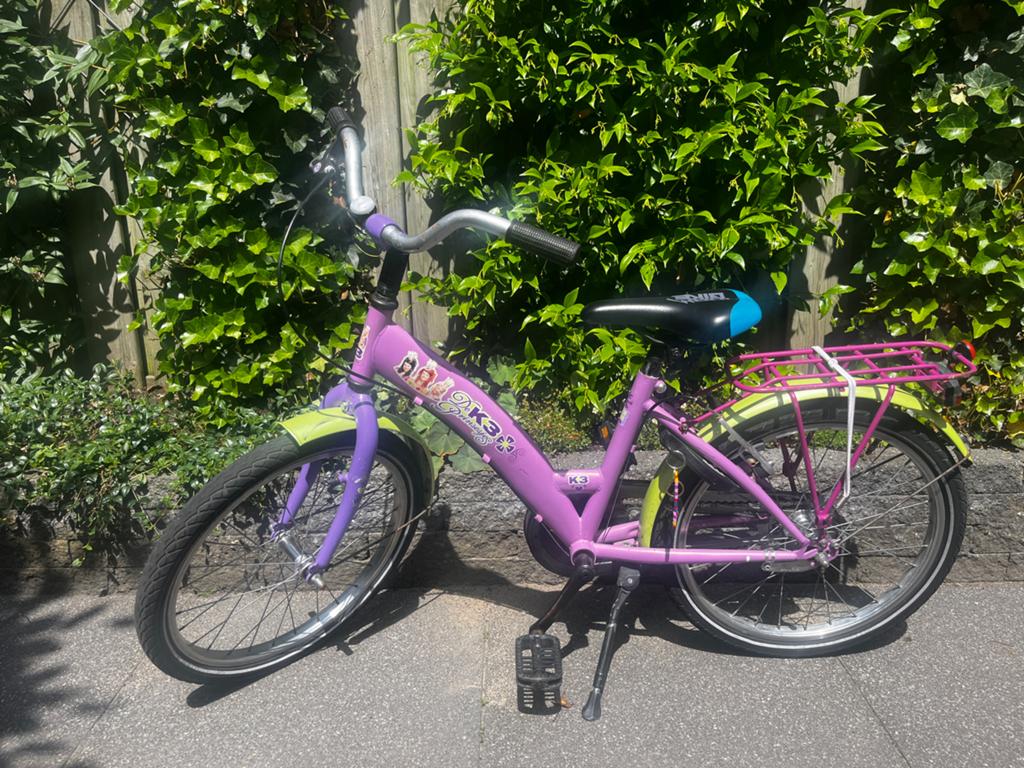 K3 Meisjesfiets 20 inch - in nette gebruikte staat, Ophalen, Gebruikt, Velgrem, Handrem