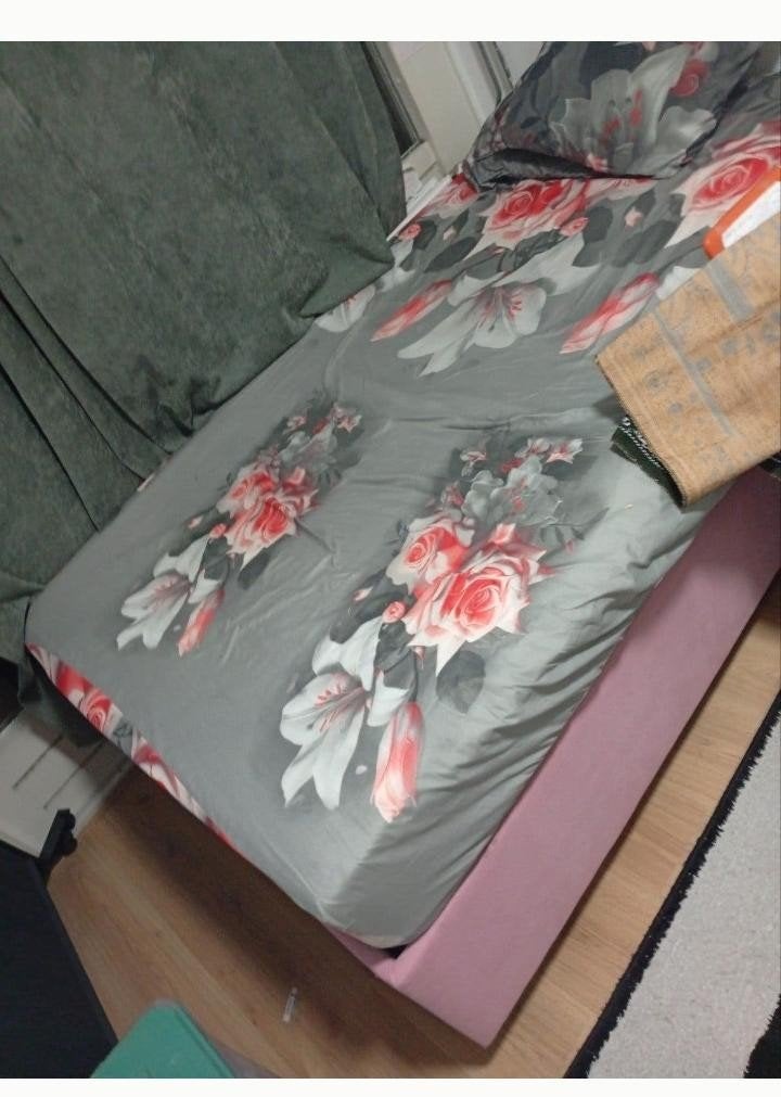 Bed met matras, Overige materialen, Gebruikt, 90 cm, Eenpersoons