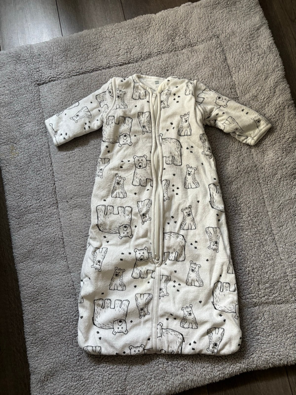 Hema winterslaapzak berenprint - maat 68-80, Kinderen en Baby's, Dekens, Slaapzakjes en Inbakerproducten, Wasbaar, Gebruikt, Ophalen of Verzenden