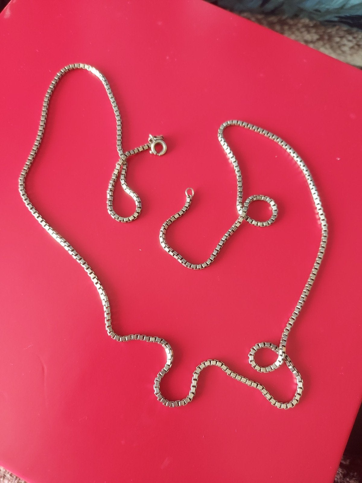 Zilveren ketting met 3 merkjes, 70cm lang, Sieraden, Tassen en Uiterlijk, Ophalen of Verzenden