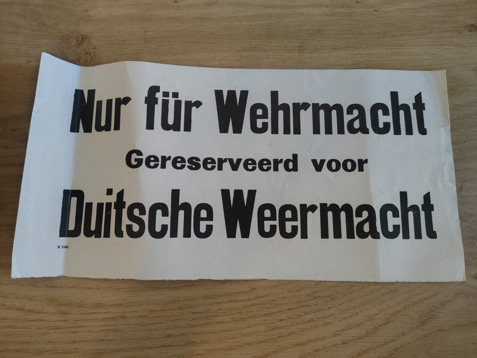 Nur für Wehrmacht - Gereserveerd voor Duitsche Weermacht, Ophalen of Verzenden, Duitsland