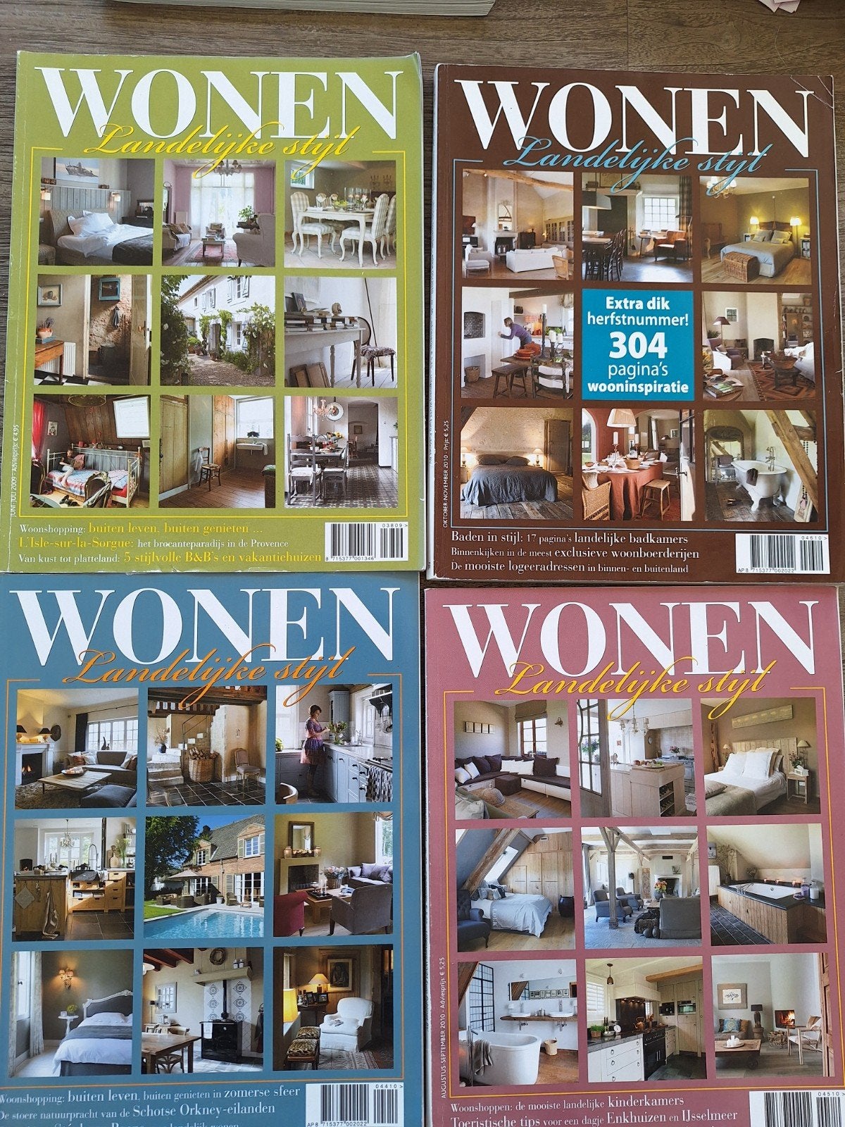 8x "Wonen Landelijke Stijl" - Diverse edities. Samen € 6,95, Ophalen of Verzenden, Gelezen, Overige typen