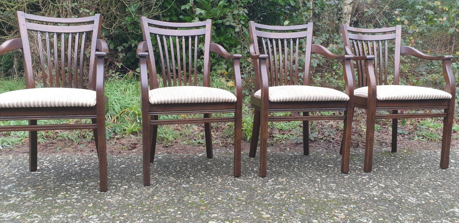 Set van 4 Jugendstil eetkamer armstoelen, Ophalen