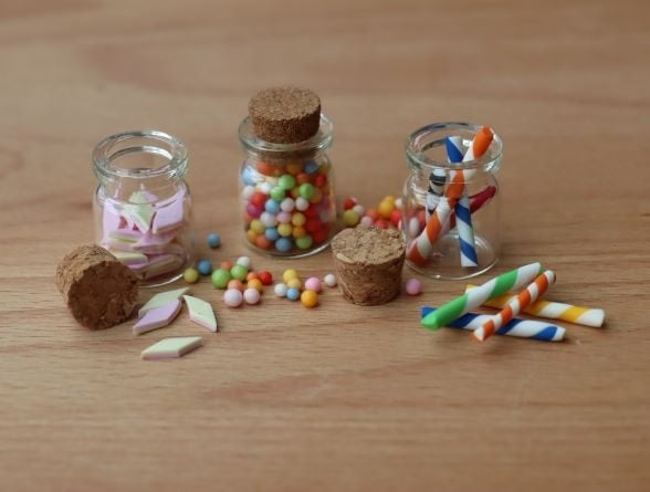 Toonbankpotten met spekjes, zuurstokken of toverballen., Ophalen of Verzenden, Nieuw, Gebruiksvoorwerp