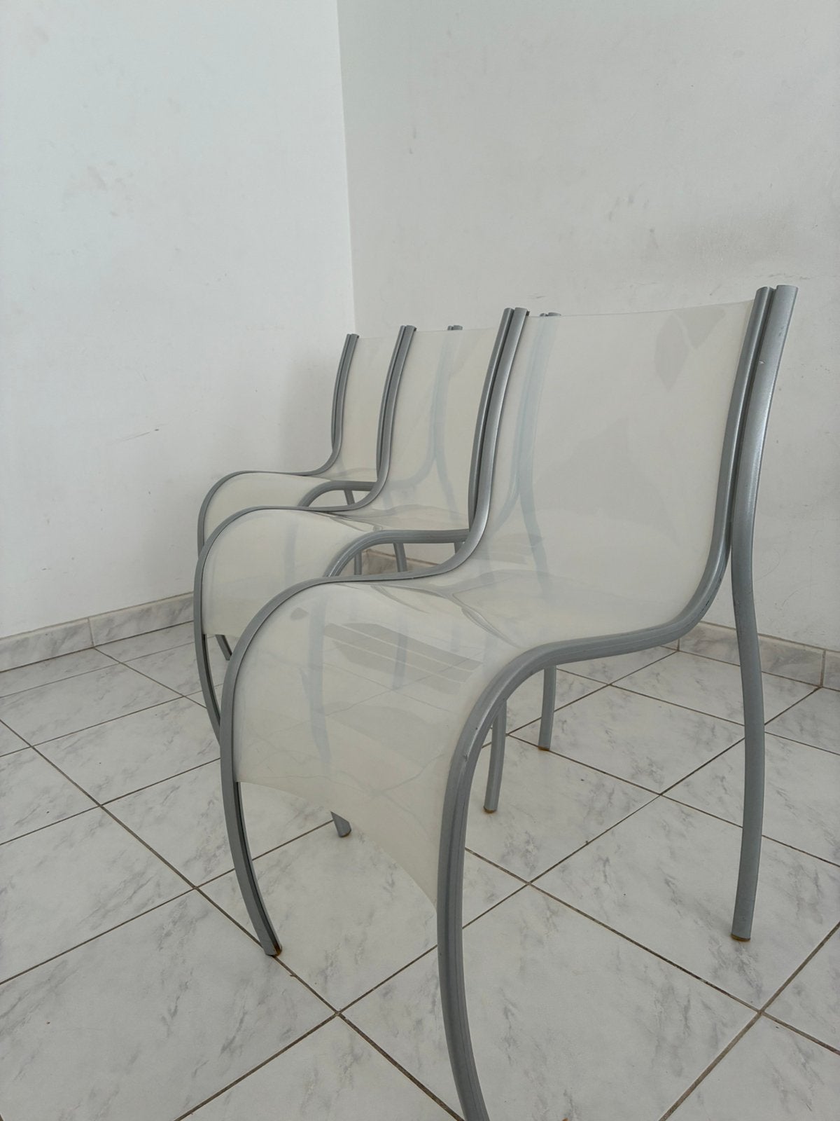 3x vintage FPE stoel Ron Arad Kartell Italië setprijs, Gebruikt, Overige kleuren, Drie, Ophalen of Verzenden