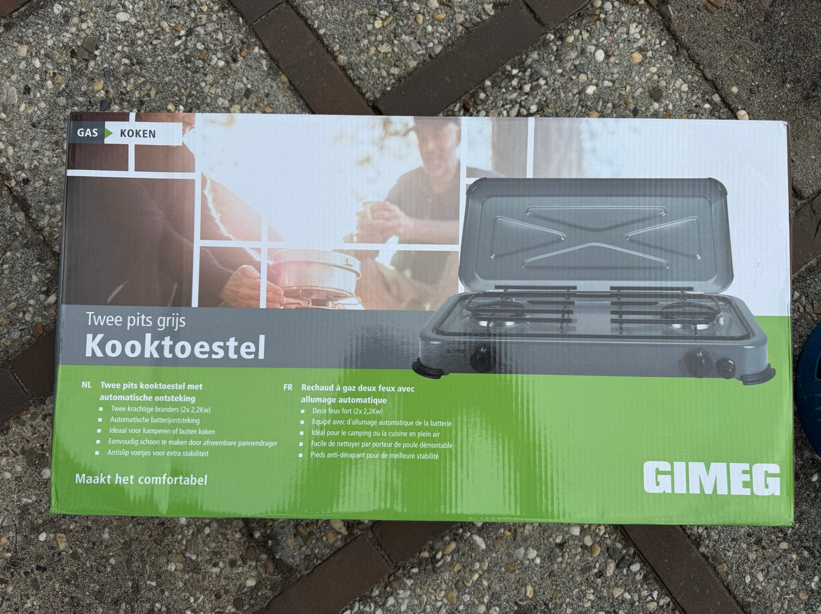 Gimeg Twee Pits Kooktoestel Grijs - Nieuw in Doos,, Ophalen, Nieuw