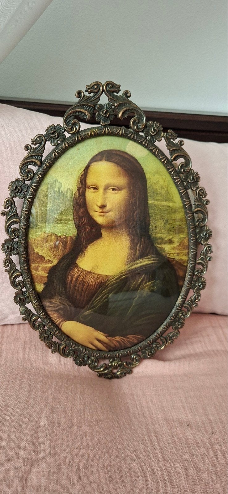 Italiaanse Barok Bolglas Wanddecoratie met Mona Lisa, Ophalen of Verzenden