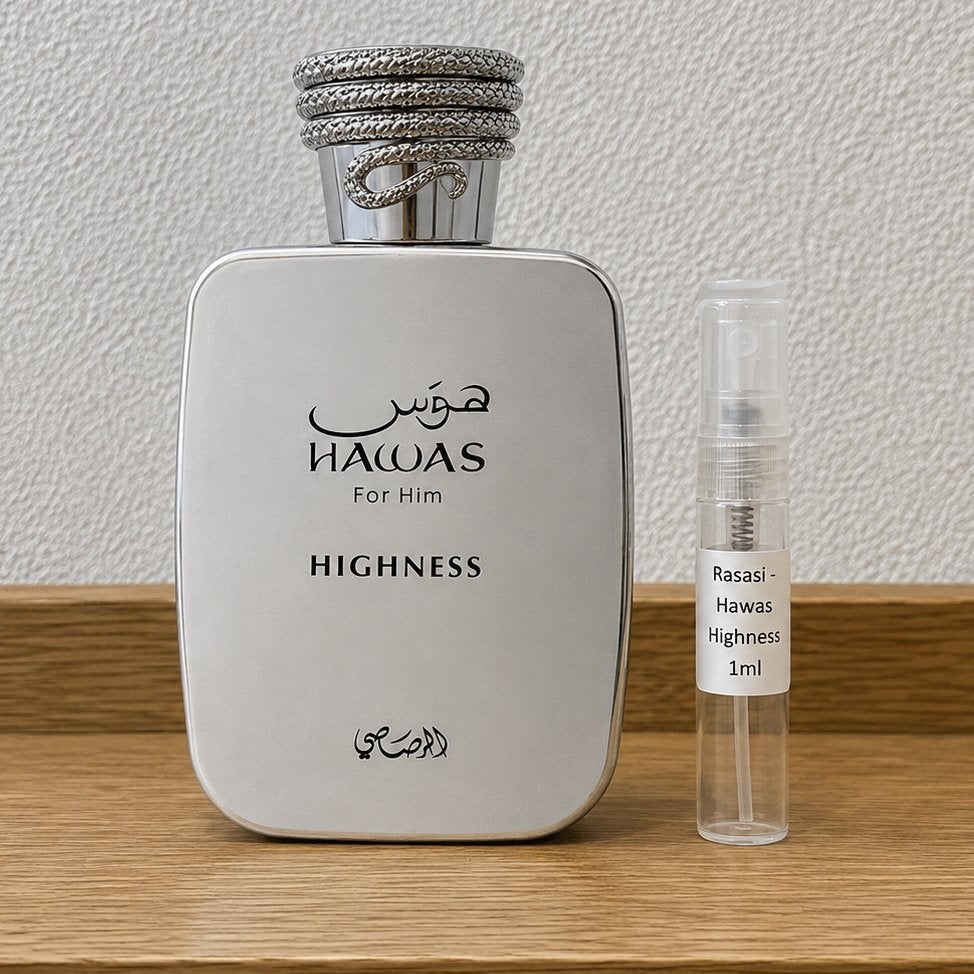 Rasasi - Hawas Highness samples 1ml, Ophalen of Verzenden, Zo goed als nieuw