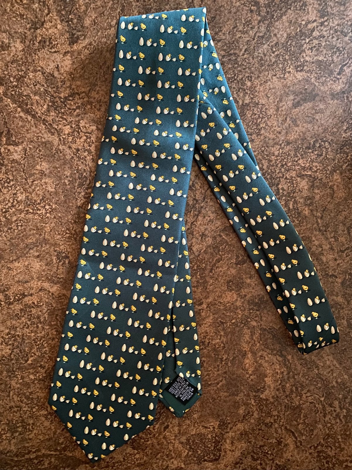 NIEUWE BEAUFORT/TIE RACK STROPDAS EI KUIKEN, Ophalen of Verzenden, Nieuw, Groen, Met patroon