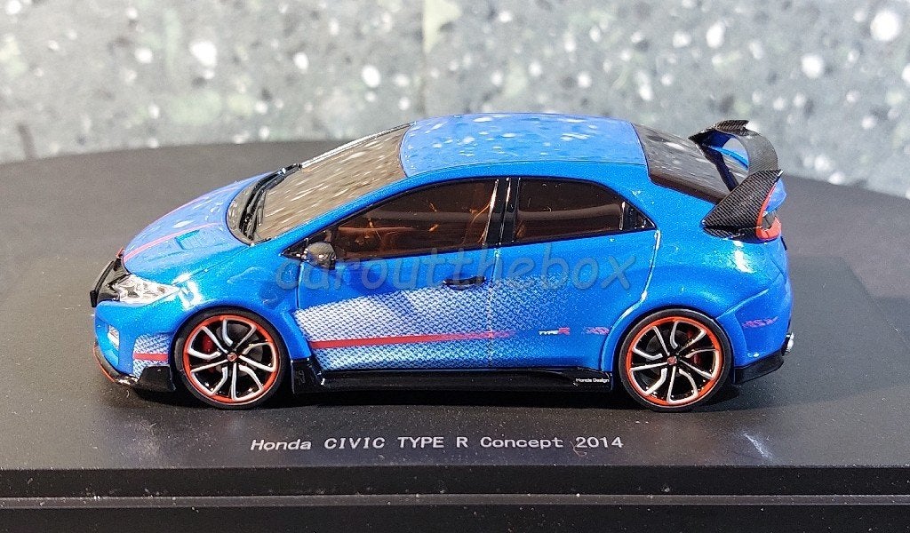 Honda Civic Type R concept 2014 blauw 1:43 Ebbro 030, Verzenden, Nieuw, Auto, Overige merken