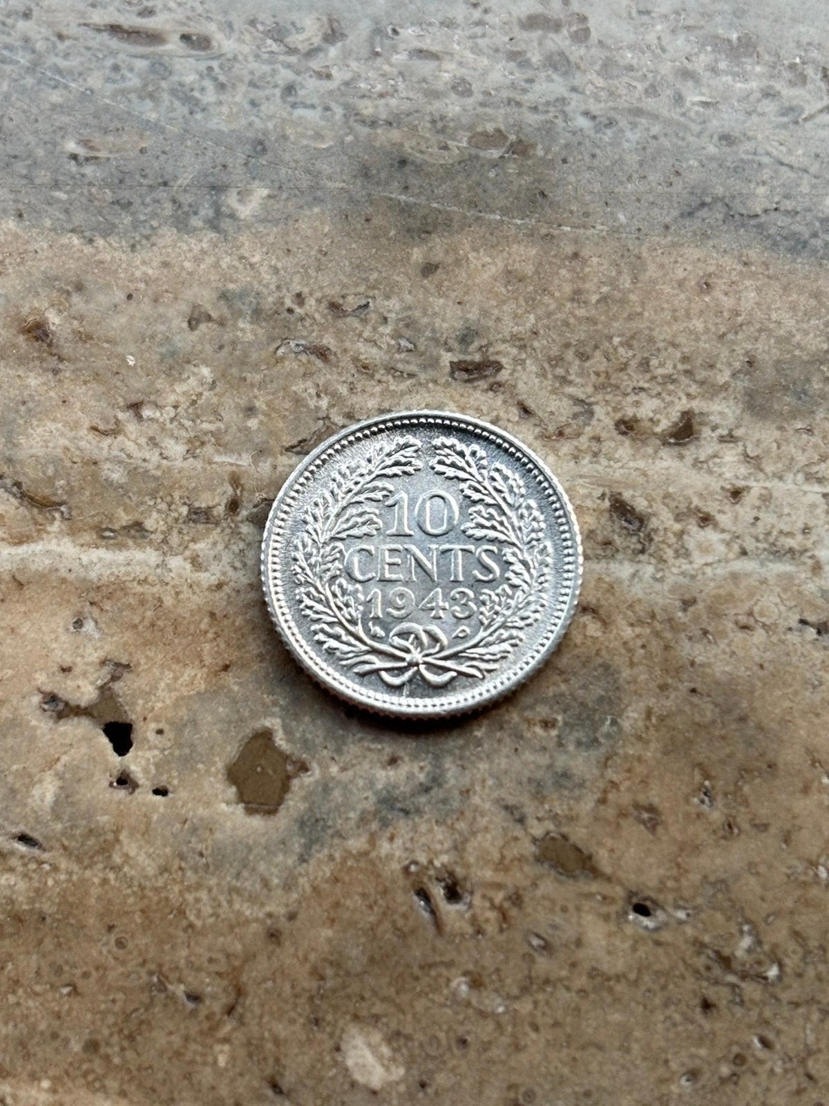 10 cent 1943 EP Wilhelmina, hoge kwaliteit, Zilver, Ophalen of Verzenden, 10 cent, Koningin Wilhelmina