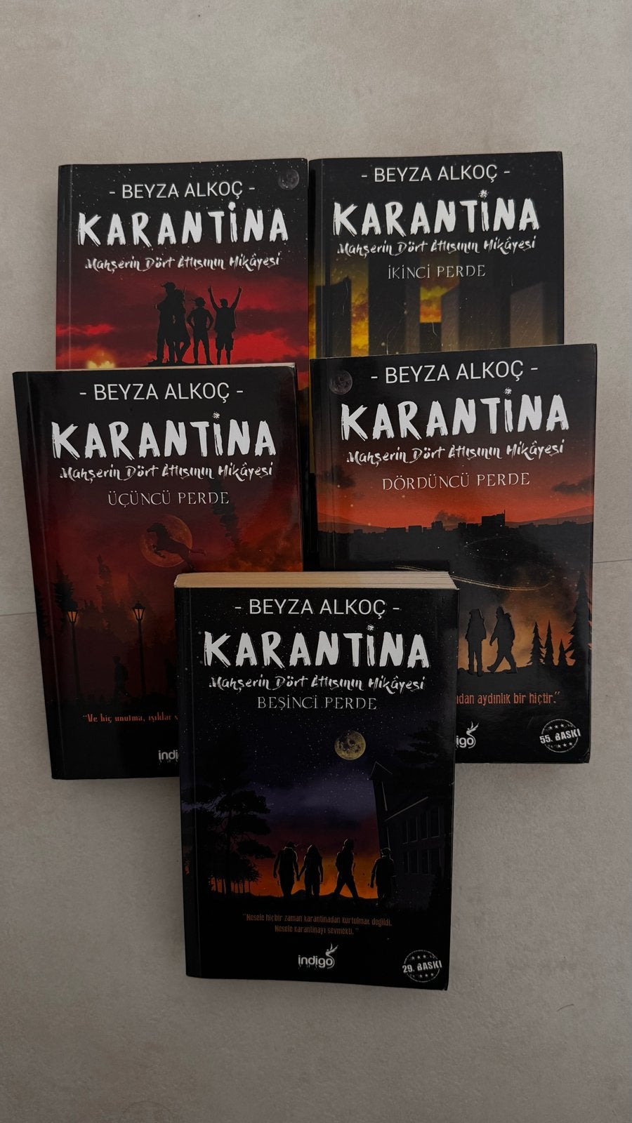 Karantina Beyza Alkoc Boekenset (5 boeken) met bladwijzers, Ophalen of Verzenden, Gelezen