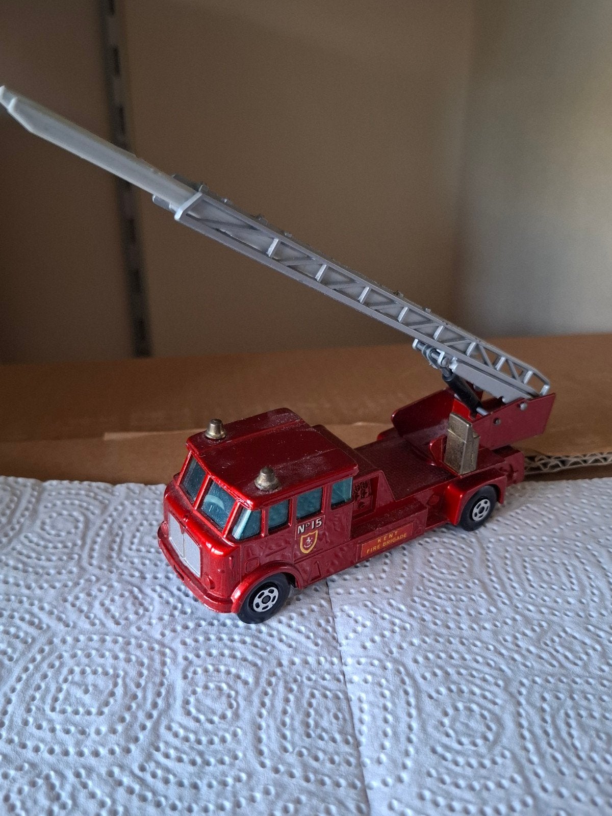 Matchbox Super Kings K-15 Merryweather Fire Engine, Ophalen, Gebruikt