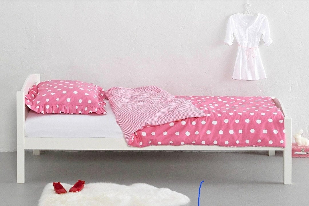 Bed en lattenbodem van Nous Living 90x200cm, 90 cm, Eenpersoons, Wit, Ophalen of Verzenden