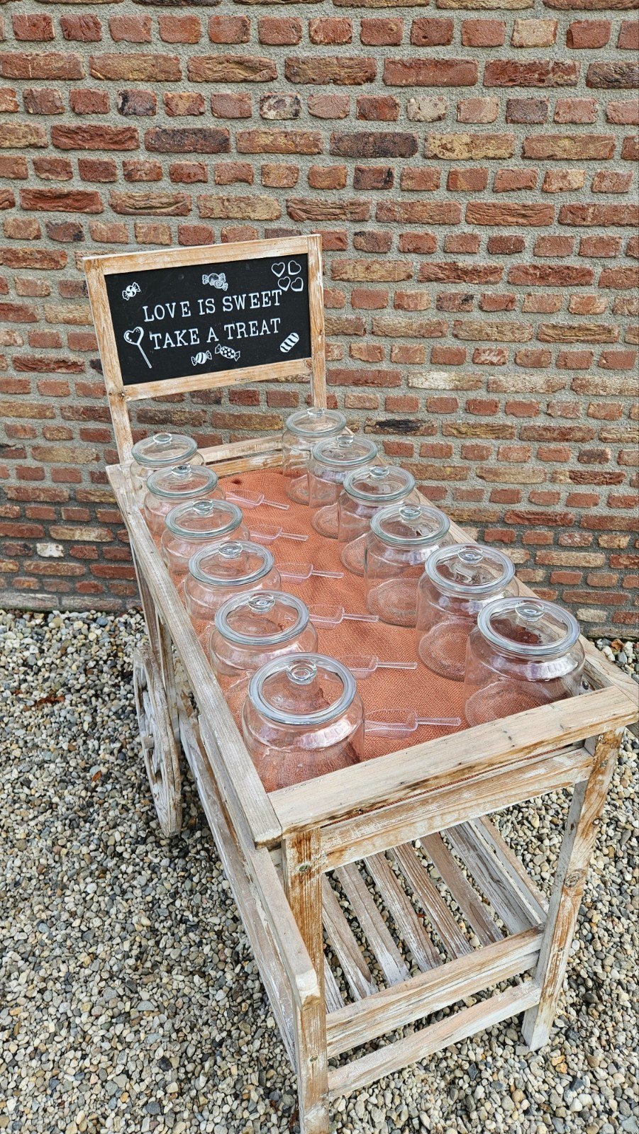 Te huur: candybar, Ophalen, Zo goed als nieuw, Versiering, Geboorte of Huwelijk