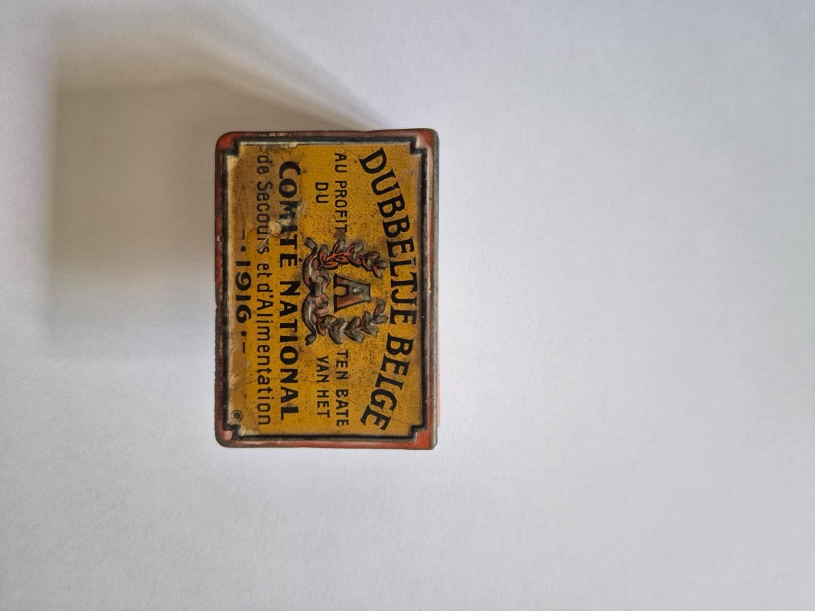 luciferhouder uit 1916.Dubbeltje Belge.Eerste Wereldoorlog., Verzenden, Overige soorten, Overige gebieden
