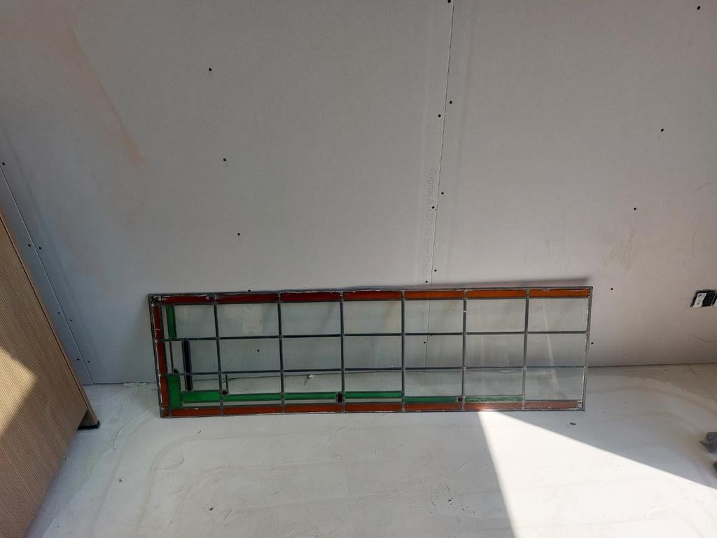 Prachtig glas in lood raam - Uniek design, Doe-het-zelf en Verbouw, Glas en Ramen, Gevelraam of Ruit, Gebruikt, Ophalen of Verzenden