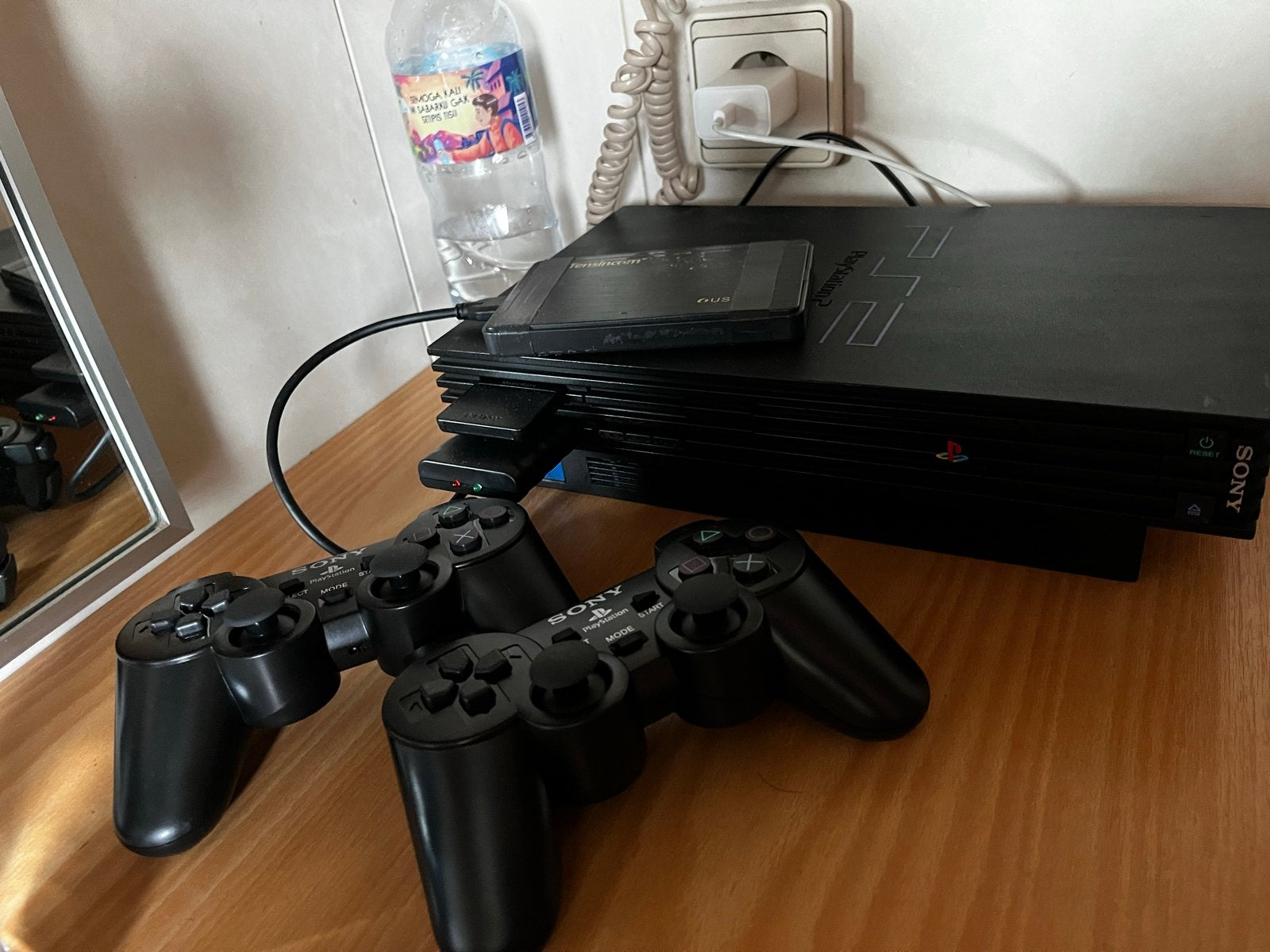 Sony PlayStation 2 (PS2) Phat met 2 controllers, Gebruikt, Met 2 controllers, Ophalen of Verzenden, Phat