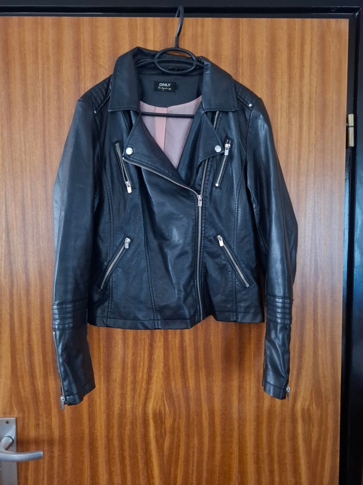 ONLY Zwart Faux Leren Bikerjack Maat 38, Maat 38/40 (M), Zwart, Ophalen of Verzenden, ONLY