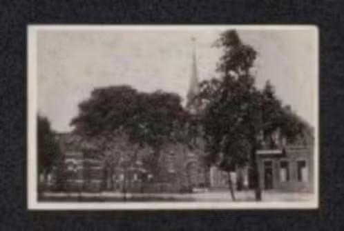Nieuw-Weerdinge Kerk Straatbeeld 1950., Ophalen of Verzenden, 1940 tot 1960, Gelopen, Drenthe
