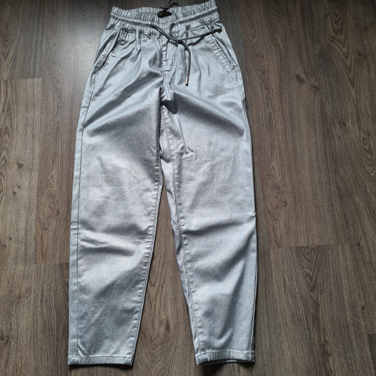 Shoeby Chino Metallic Zilverkleurige Broek XS, Kleding | Dames, Broeken en Pantalons, Ophalen of Verzenden, Zo goed als nieuw