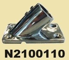 N2100110 RVS vlaggenstokhouder 45º - binnen Ø 22 mm. € 15,95, Ophalen of Verzenden, Nieuw, Overige typen