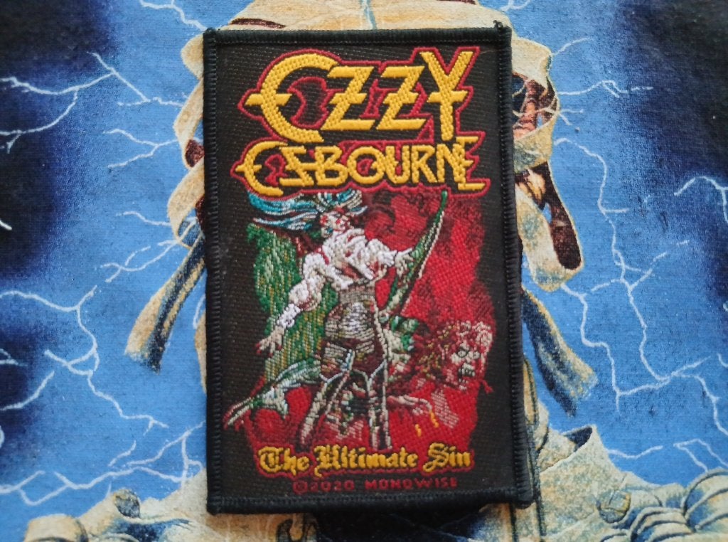 Ozzy Osbourne mooie the ultimate sin patch 20, Verzenden, Zo goed als nieuw, Foto of Kaart