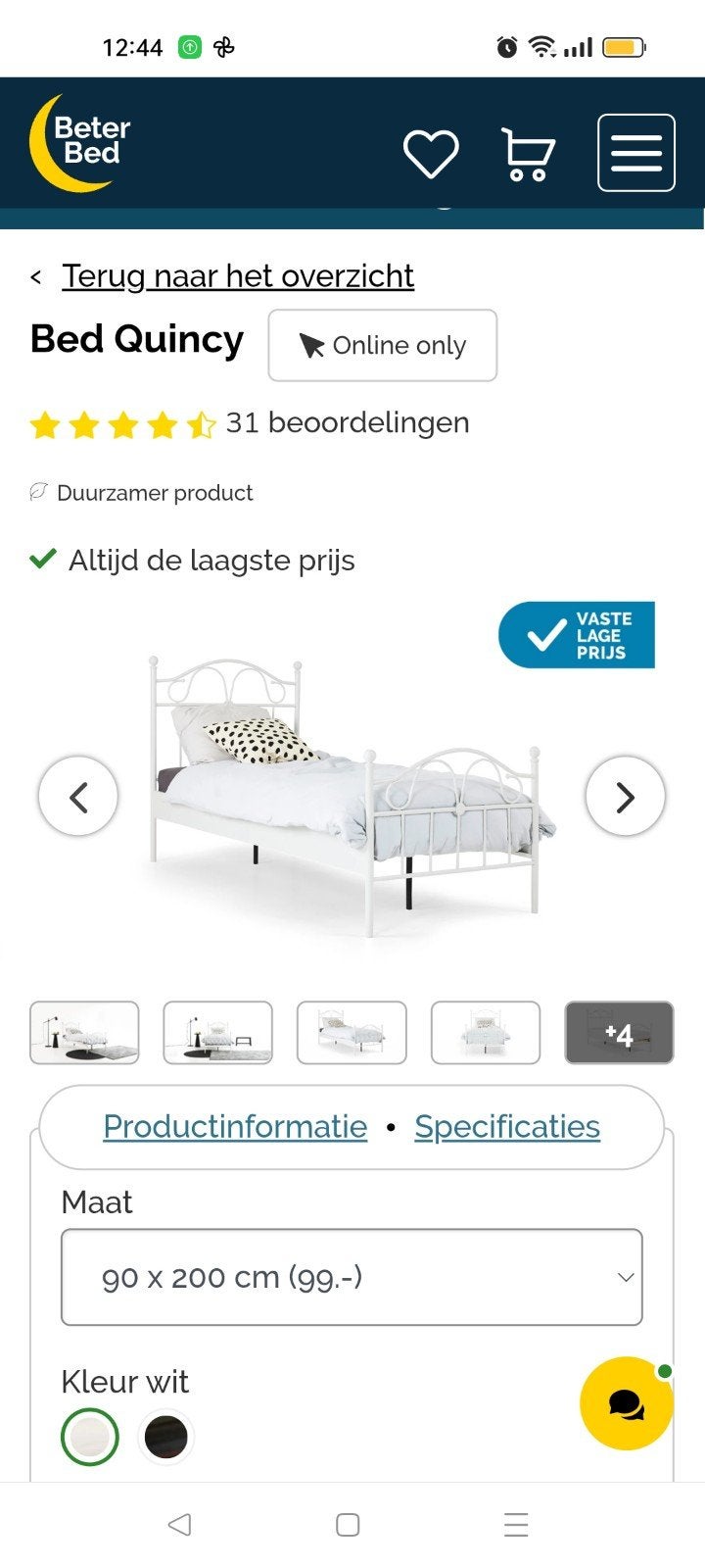 Eenpersoonsbed, Ophalen, Gebruikt, 90 cm, Eenpersoons