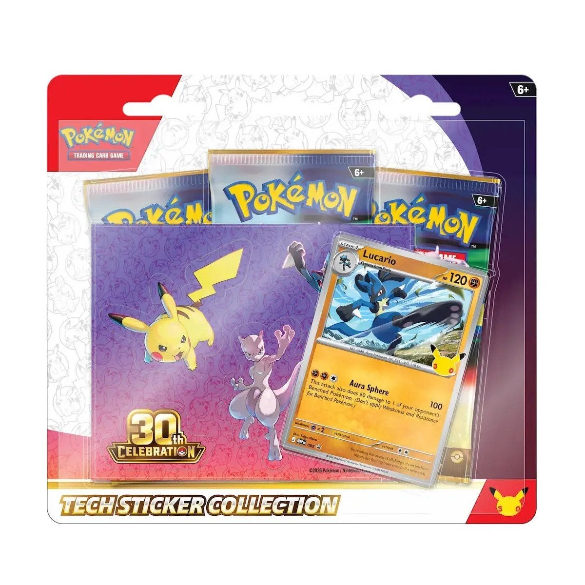 PRE-ORDER: Mega Evolution: 30th Celebration Lucario Blister, Ophalen, Nieuw