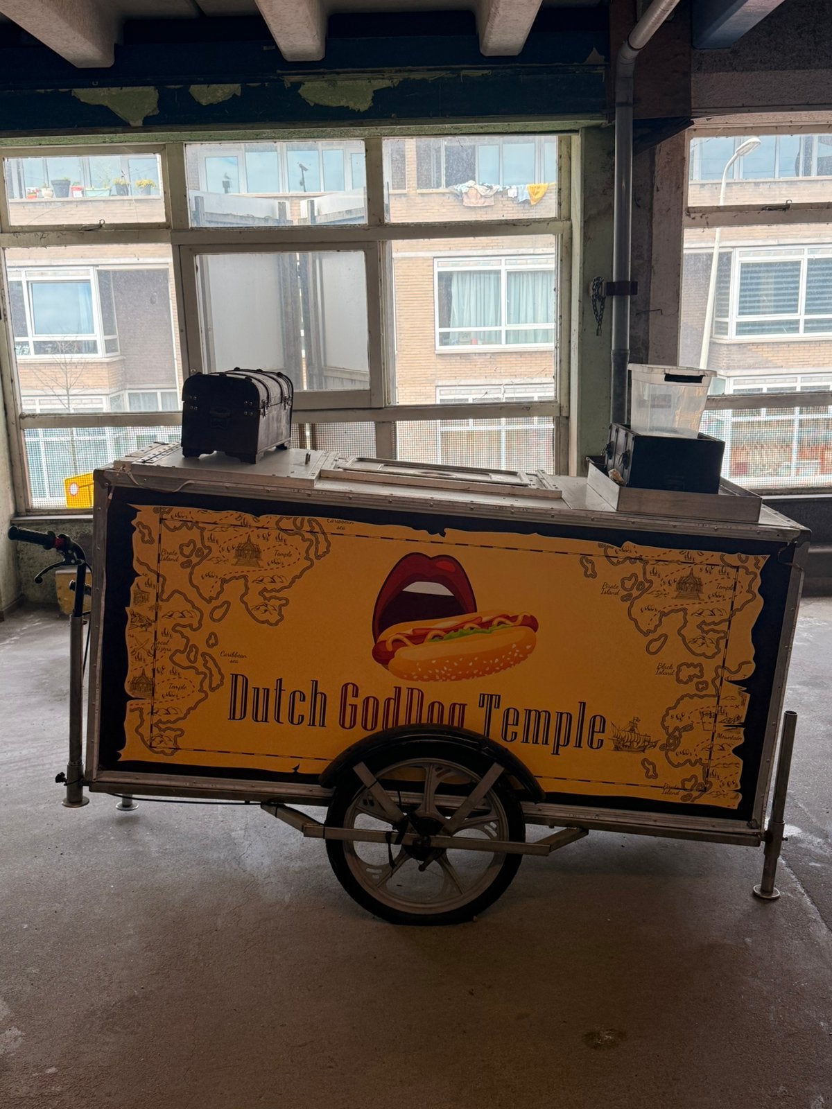 Hotdog kar, Ophalen, Gebruikt, Fornuis, Frituur en Grillen