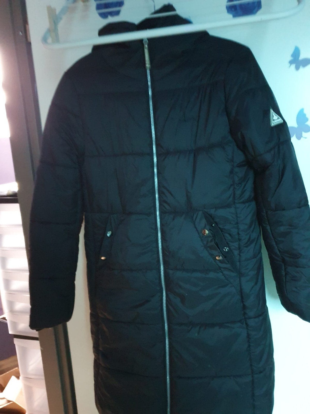 Warme winterjas Bjornson, Ophalen of Verzenden, Zo goed als nieuw, Maat 42/44 (L), Zwart