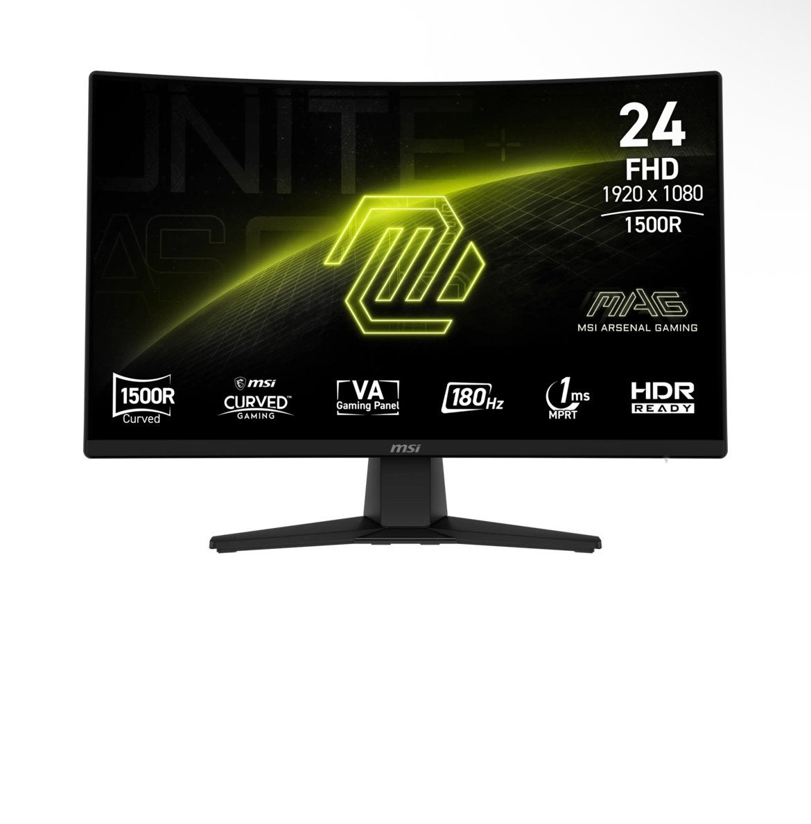 MSI MAG 242C Gaming Monitor - 24" Curved 180Hz 1ms Full HD, Computers en Software, Monitoren, Curved, VA, Full HD, Zo goed als nieuw